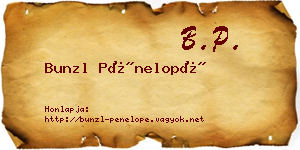 Bunzl Pénelopé névjegykártya